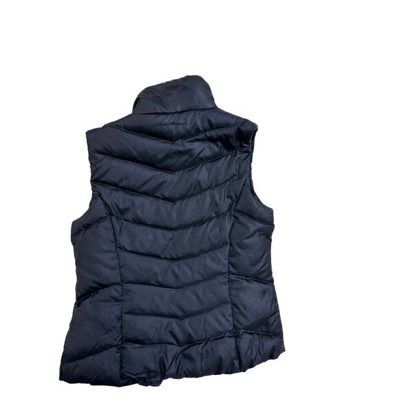 Eddie Bauer Women’s Down Puffer Vest Black Size Sm EB550 Goose Down Fleece Lined - Picture 3 of 6